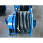 Grounding Retractable Wire Rope Reel , Commercial Hose Reel Heavy Duty
