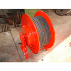 Crane Spring Loaded Cable Reel , Retractable Power Reel Inding Drum Red